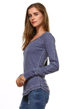 Women's Long Sleeve Thermal Mineral Wash Tops