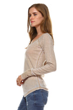 Women's Long Sleeve Thermal Mineral Wash Tops