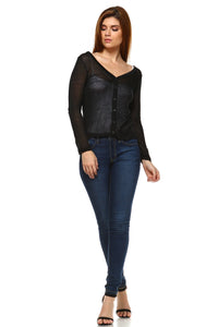 Women's Lightweight Sheer Cardigan