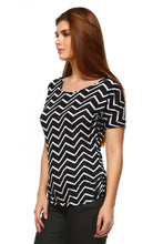 Women's Black & White Pattern Top