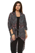 Women's Printed Open Front Cardigan