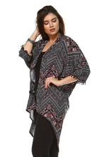 Women's Printed Open Front Cardigan