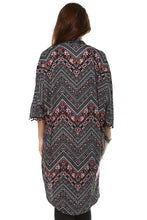 Women's Printed Open Front Cardigan