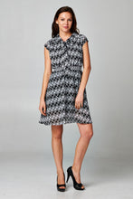 Christine V Printed Tie Neck Dress - WholesaleClothingDeals - 15