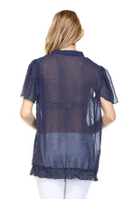 Christine V Printed Chiffon Smocked Waist Ruffle Top