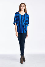 Christine V Wide Stripe Cape Sleeve Top - WholesaleClothingDeals - 2