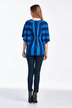 Christine V Wide Stripe Cape Sleeve Top - WholesaleClothingDeals - 6