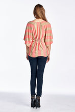 Christine V Wide Stripe Cape Sleeve Top - WholesaleClothingDeals - 15