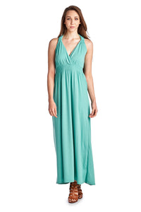 Christine V Surplice Smocked Maxi Dress - WholesaleClothingDeals - 17