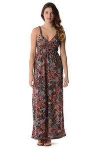 Christine V Braided Strap Printed Maxi Dress 