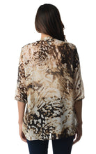 Christine V 3/4 Sleeve Printed Chiffon Button Top