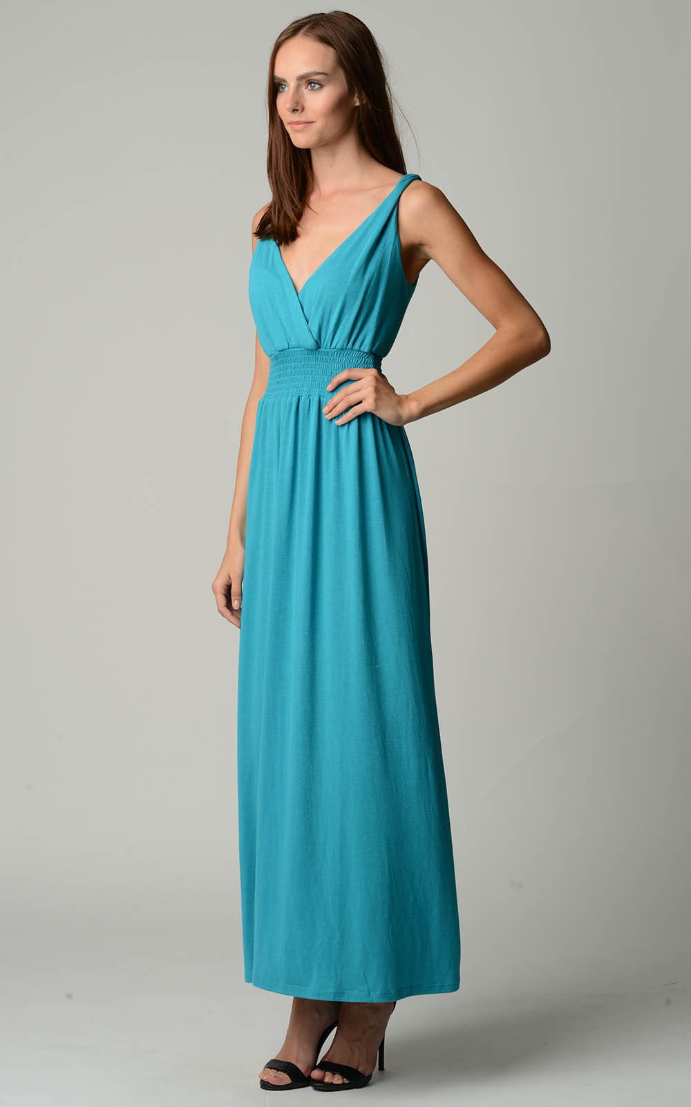 Christine V Smocked Wrap Maxi Dress - WholesaleClothingDeals - 5