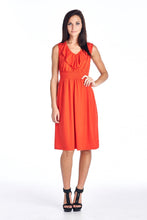 Christine V Empire Waist Smocked Ruffle V-Neck Dress 