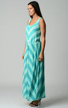 Women's Printed Tie Waist Maxi Tank Dress