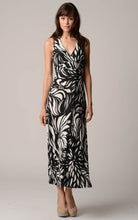 Christine V Back Cut-Out Empire Waist Printed Maxi Dress 