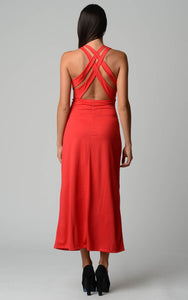 Christine V Halter Maxi Dress with Cross Back Straps - WholesaleClothingDeals - 7