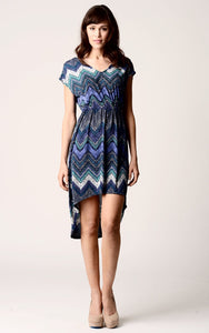 Christine V Printed Hi-Low Dress 