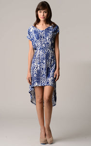 Christine V Printed Hi-Low Dress 