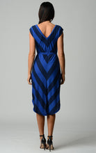 Christine V Chevron Stripe Jersey Hi-Low Dress 