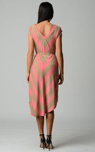 Christine V Chevron Stripe Jersey Hi-Low Dress 