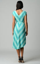 Christine V Chevron Stripe Jersey Hi-Low Dress 