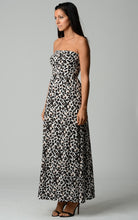 Women's Abstract Stripe Strapless Maxi Dress