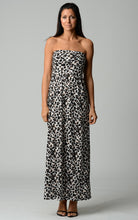 Women's Abstract Stripe Strapless Maxi Dress