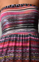 Urban Love Abstract Stripe Strapless Maxi Dress 