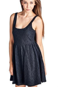 Urban Love Empire Waist Allover Lace Dress 