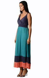 Women's Colorblock Maxi Dress