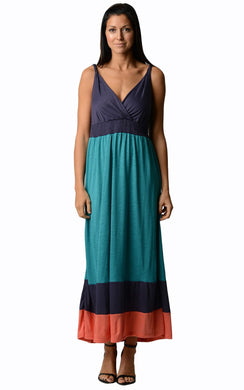 Women's Colorblock Maxi Dress