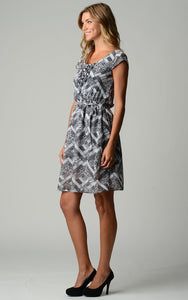 Christine V Printed Chiffon Sheath Dress 