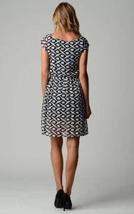 Christine V Printed Chiffon Sheath Dress 