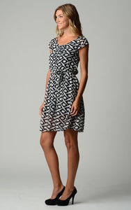 Christine V Printed Chiffon Sheath Dress 