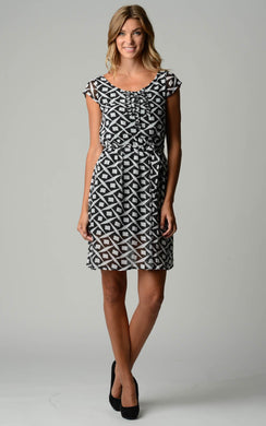 Christine V Printed Chiffon Sheath Dress 