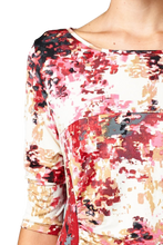 Women's 3/4 Three Quarter Sleeve Abstract Print Midi Dress