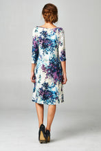 Christine V 3/4 Sleeve Abstract Printed Midi Dress 