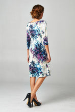 Christine V 3/4 Sleeve Abstract Printed Midi Dress 