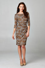 Christine V 3/4 Sleeve Slim Fit Sheath Dress with Leopard Pattern - WholesaleClothingDeals - 6