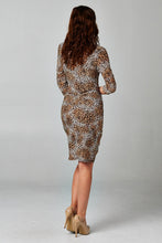 Christine V 3/4 Sleeve Slim Fit Sheath Dress with Leopard Pattern - WholesaleClothingDeals - 8