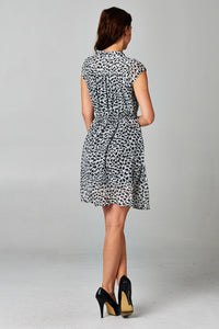 Christine V Printed Tie Neck Dress - WholesaleClothingDeals - 6