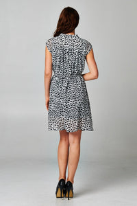 Christine V Printed Tie Neck Dress - WholesaleClothingDeals - 8