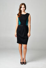 Christine V Sleeveless Ponte Colorblock Dress 