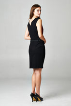 Christine V Sleeveless Ponte Colorblock Dress 