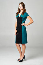 Christine V Colorblock Ponte V-Neck Dress - WholesaleClothingDeals - 2