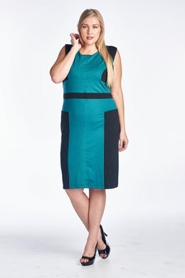 Christine V Plus Sleeveless Sheath Dress 