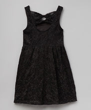 Jojo Belle Black Laced A-Line Kids Dress 