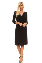 Women's Velvet Scallop Lace Trim Wrap Dress