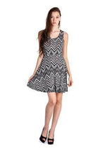Urban Love Zig Zag Printed Jersey Dress