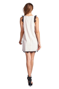 Urban Love Sleeveless Short Dress with Lace Detail 